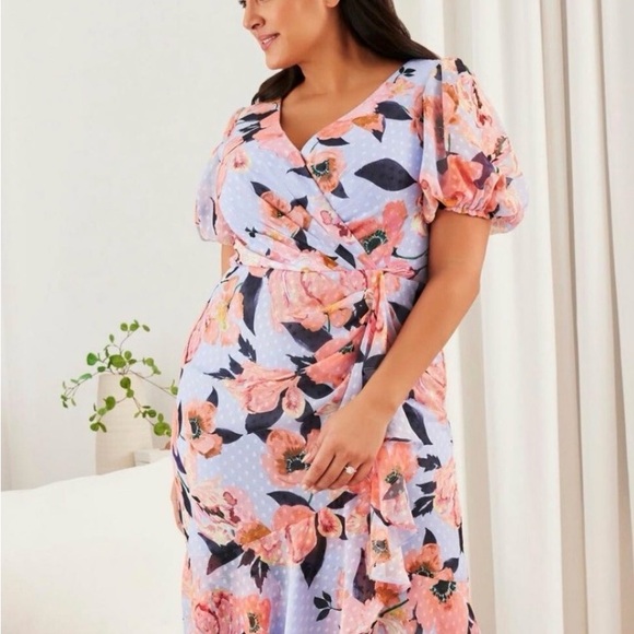 Adrianna Papell Dresses & Skirts - Adrianna Papell Opal Coral Chiffon Dress